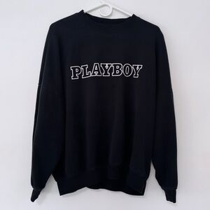 Playboy x Pacsun, black/white, crewneck/sweater, XSmall